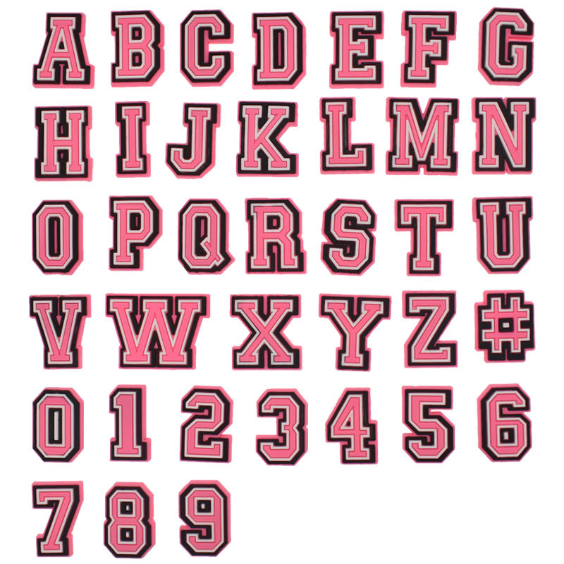 Women'S Accessories For Crocs - Pink Letter Shoe Charms for Crocs