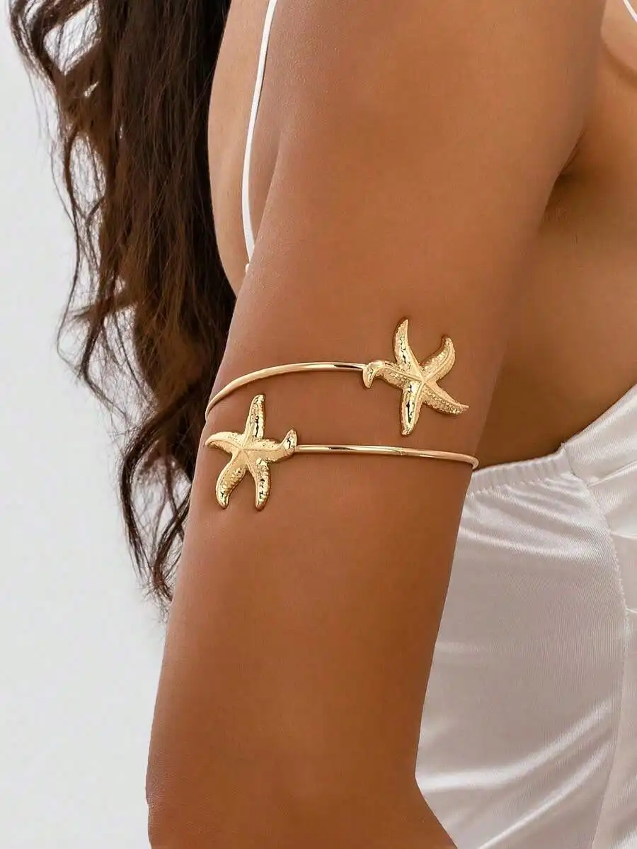 Women Accessories Bracelet - 1pc Fashionable Casual Starfish Arm Cuff