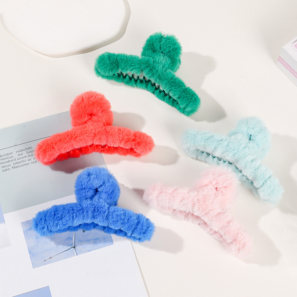 Winter Plush Hair Claw Elegant - Hair Claw Clip Set บทวิจารณ์และราคา