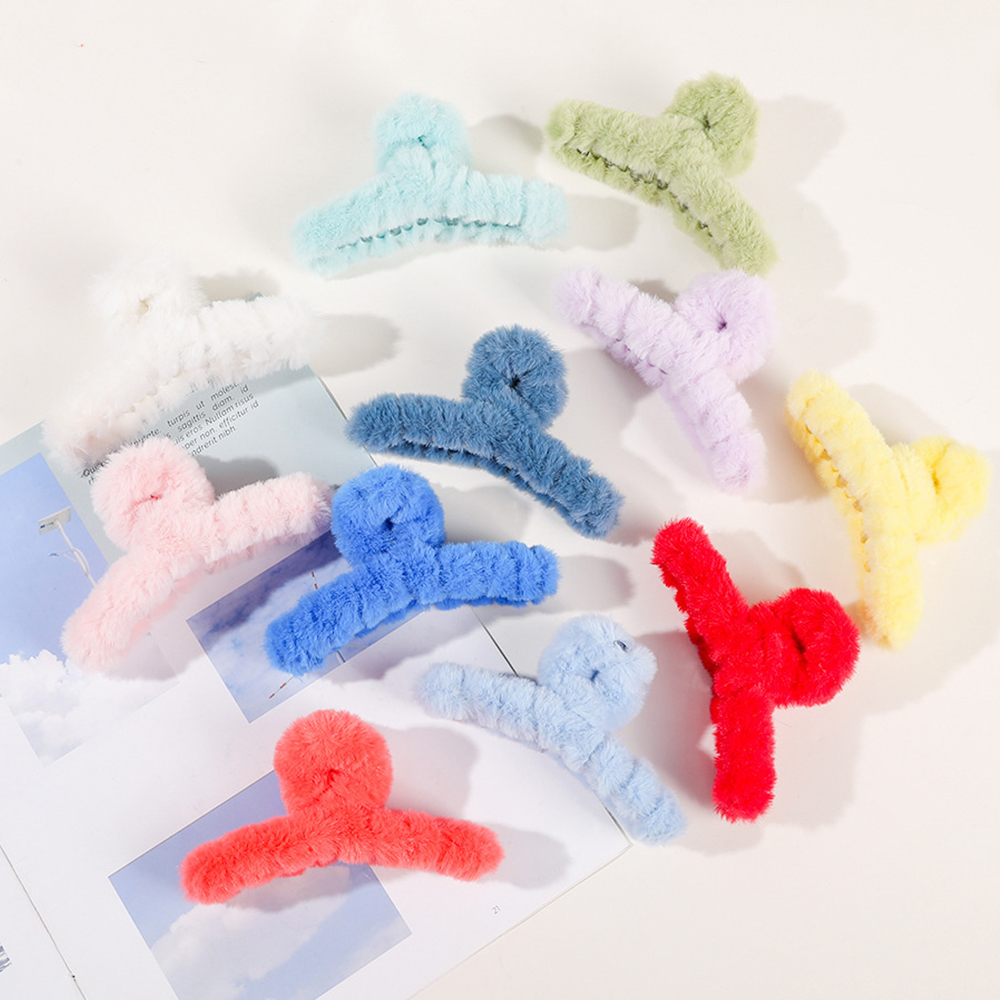 Winter Plush Hair Claw Elegant - Hair Claw Clip Set บทวิจารณ์และราคา