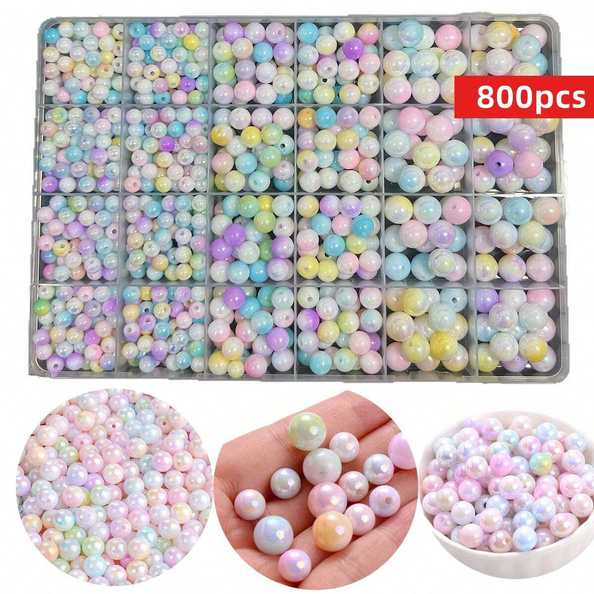 800pcs/24 grid set box 6mm/8mm - Women Accessories Bracelet บทวิจารณ์และราคา