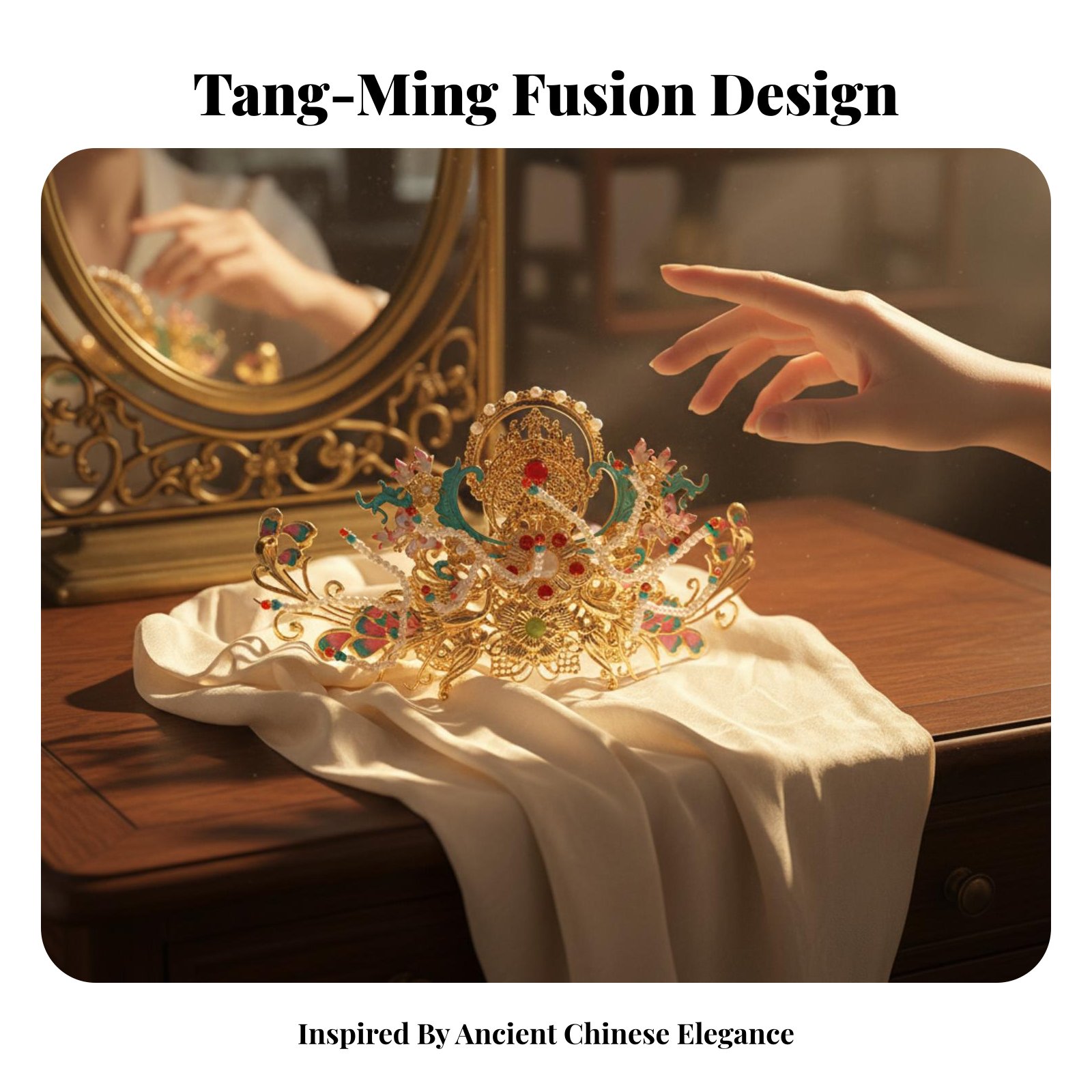 Traditional Chinese Hair Crown - Women'S Accessories Designer บทวิจารณ์และราคา
