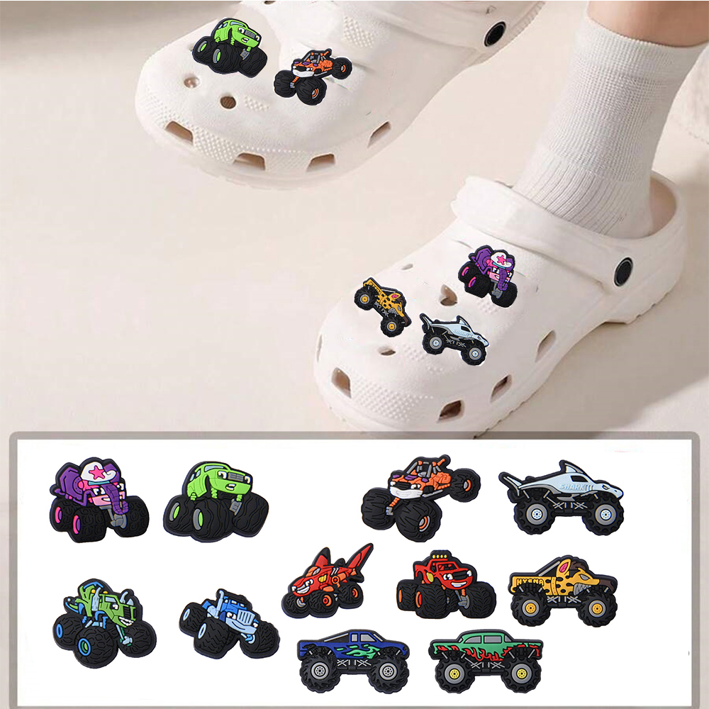 11Pcs Cars Cartoon Shoe Charms - Women'S Accessories For Crocs บทวิจารณ์และราคา