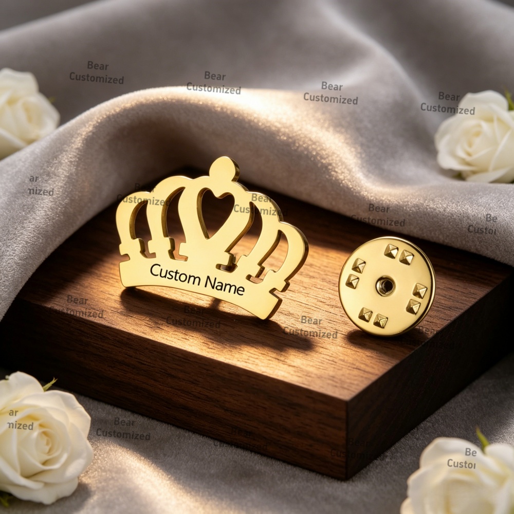 Custom Engraved Name Personali - Brooch Pin Gold บทวิจารณ์และราคา