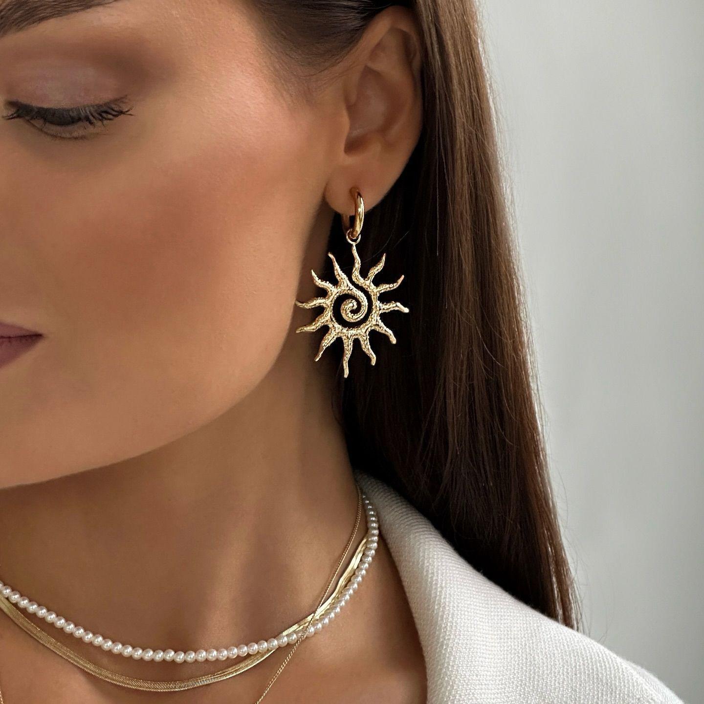 Sunflower Earrings Light Luxur - Women'S Accessories Online Shopping บทวิจารณ์และราคา