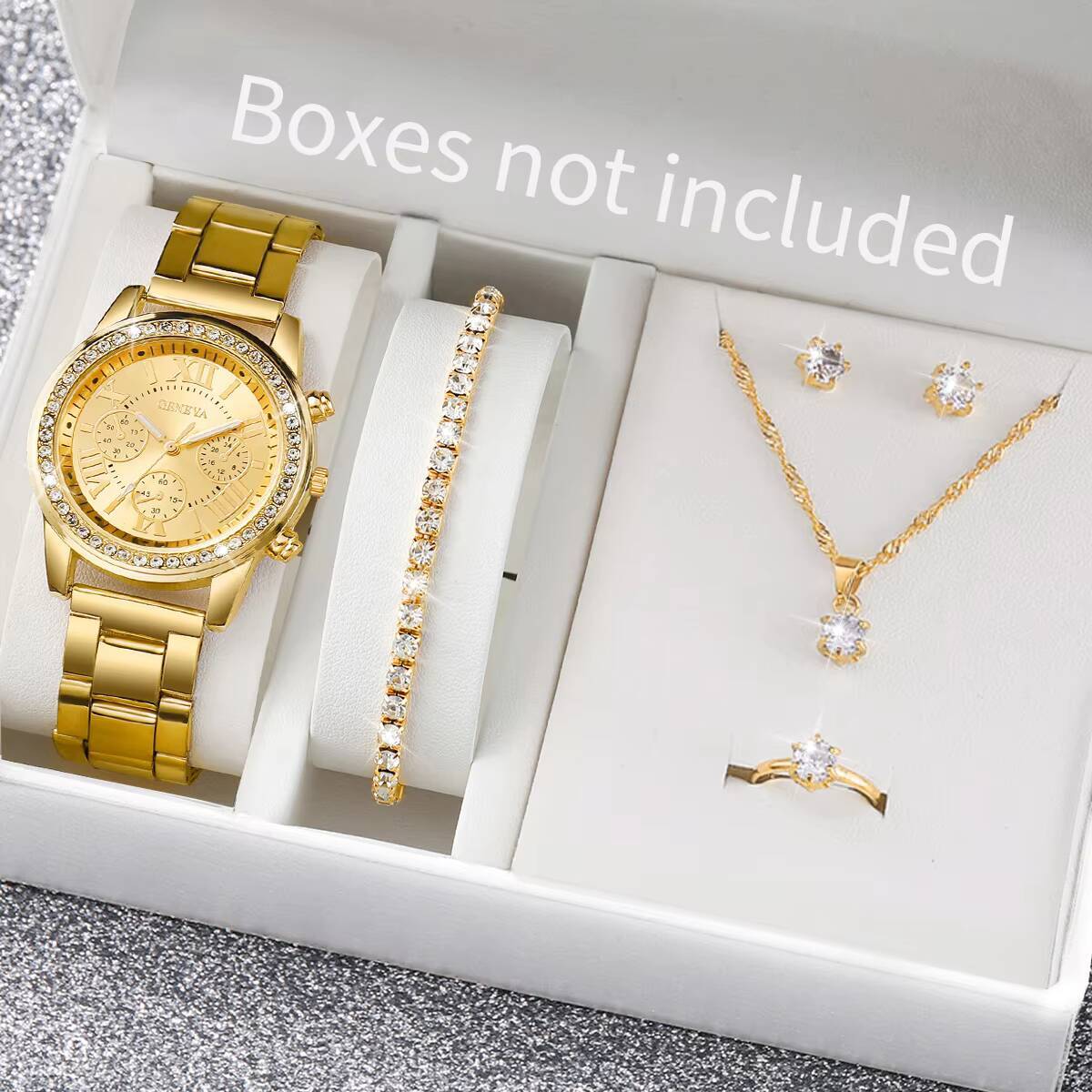6PCS/Set Fashion Rhinestone Wo - Women Accessories Gift Box บทวิจารณ์และราคา