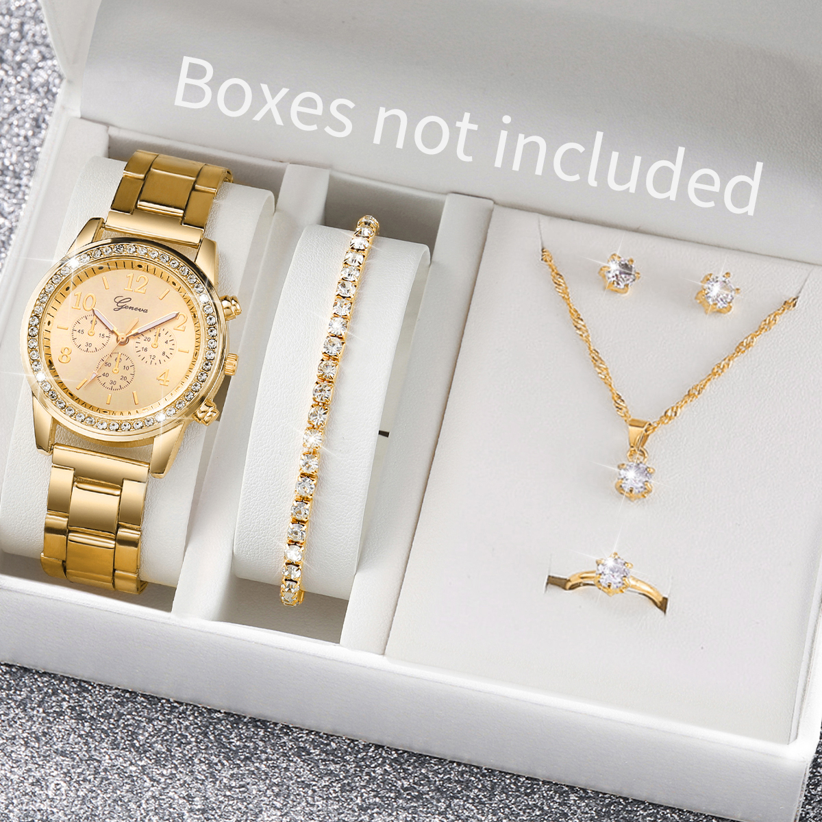 6PCS/Set Fashion Rhinestone Wo - Women Accessories Gift Box บทวิจารณ์และราคา