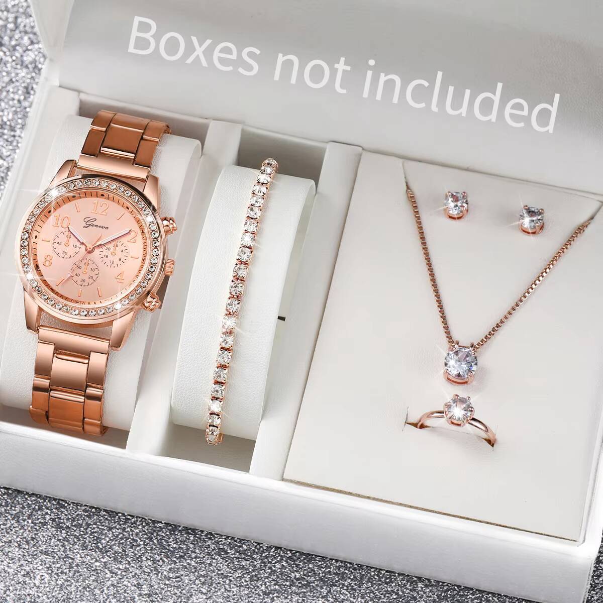 6PCS/Set Fashion Rhinestone Wo - Women Accessories Gift Box บทวิจารณ์และราคา