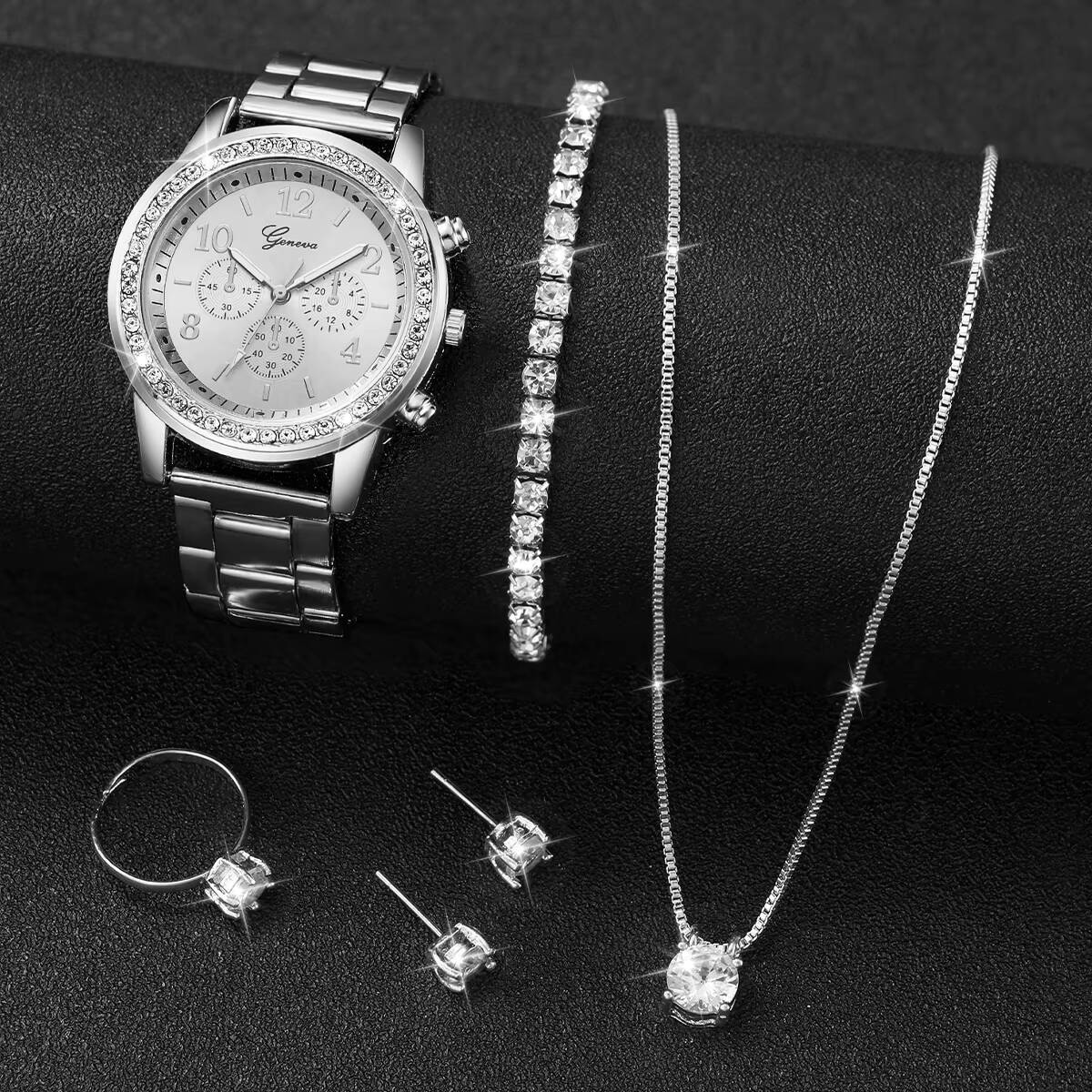 6PCS/Set Fashion Rhinestone Wo - Women Accessories Gift Box บทวิจารณ์และราคา