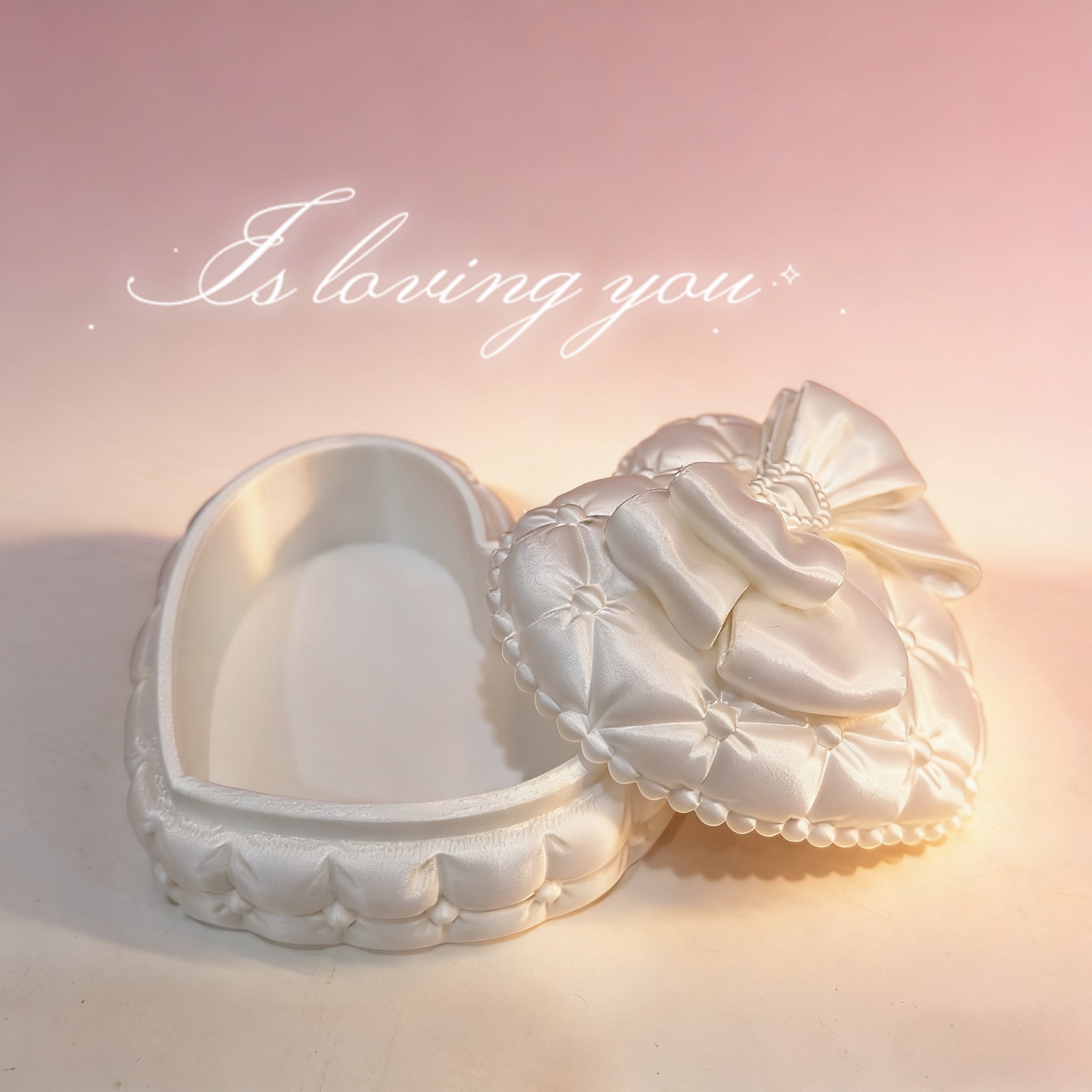 Silk Heart-Shaped Jewelry Box  - Women Accessories Gift Box บทวิจารณ์และราคา