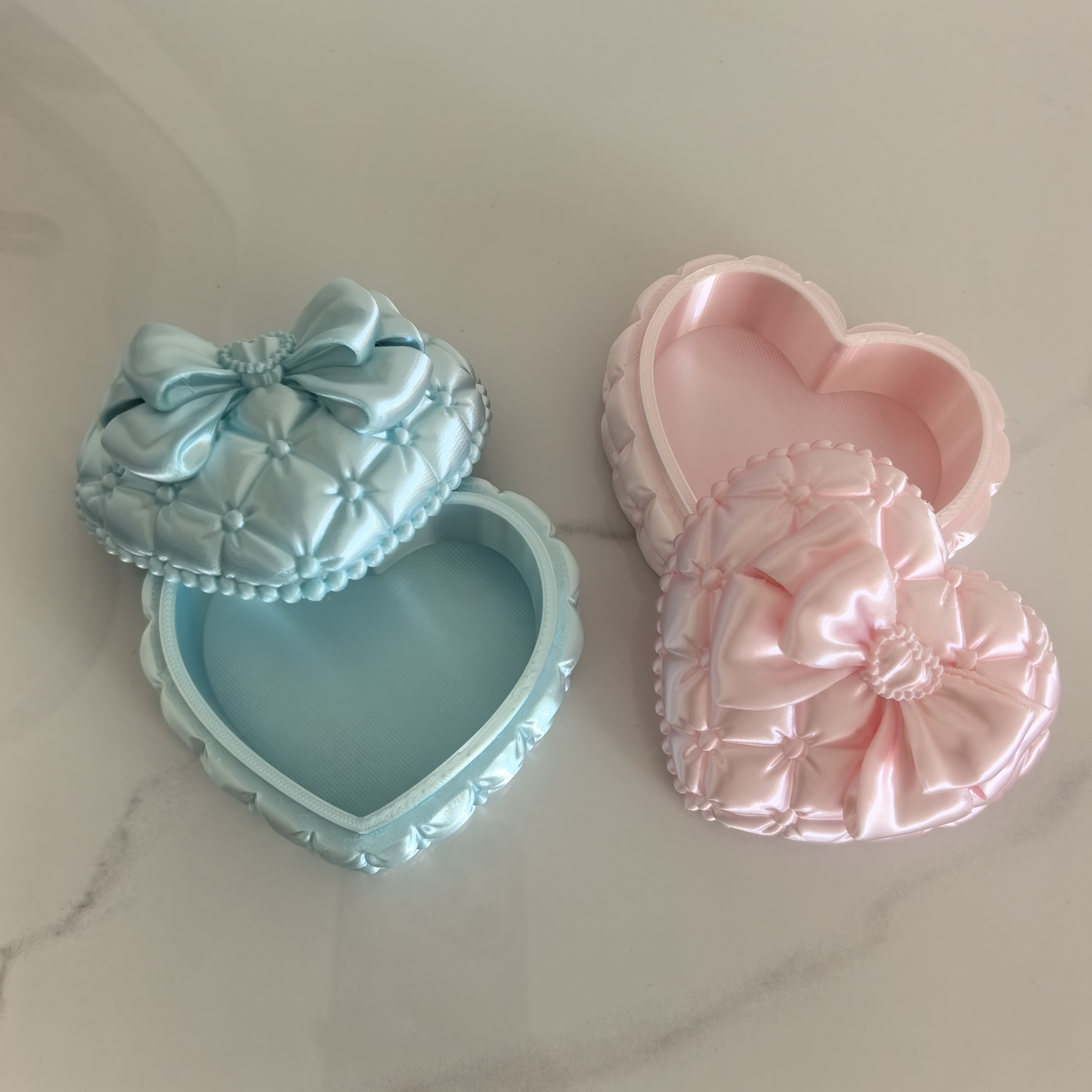 Silk Heart-Shaped Jewelry Box  - Women Accessories Gift Box บทวิจารณ์และราคา