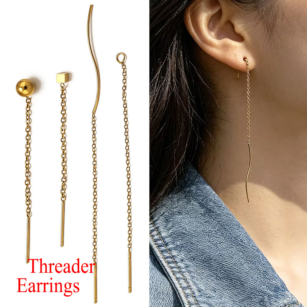 10pcs Stainless Steel Long Ear - Women Accessories Chain บทวิจารณ์และราคา