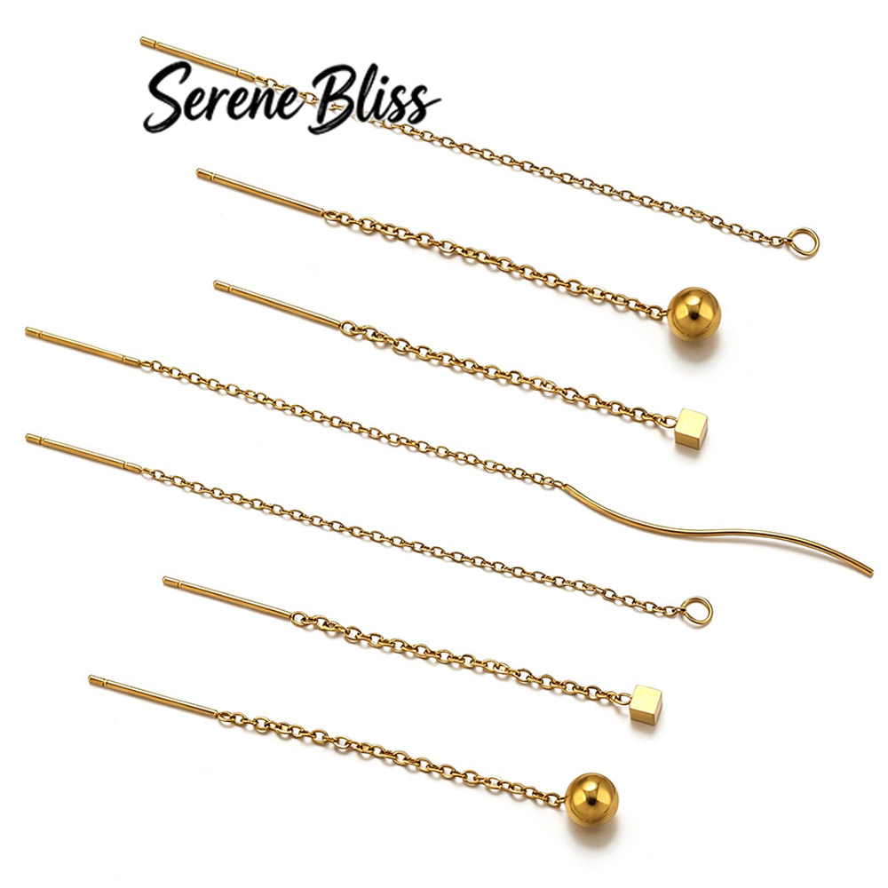 10pcs Stainless Steel Long Ear - Women Accessories Chain บทวิจารณ์และราคา