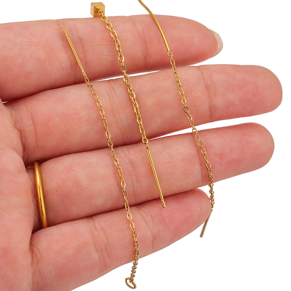 10pcs Stainless Steel Long Ear - Women Accessories Chain บทวิจารณ์และราคา