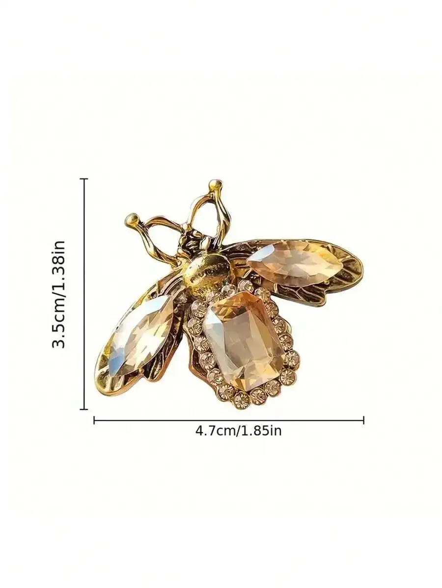 1pc Vintage Baroque Bee Brooch - Brooch Pin Gold บทวิจารณ์และราคา