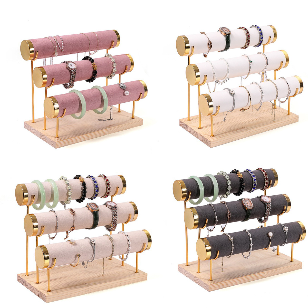 1/3-Layer Jewelry Rack Wooden  - Women Accessories Display บทวิจารณ์และราคา