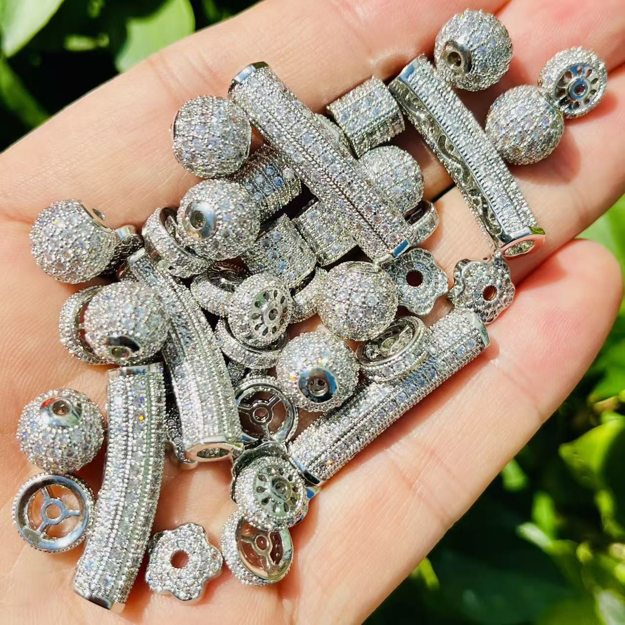 45Pcs/lot Zirconia Pave Copper - Women Accessories Bracelet บทวิจารณ์และราคา