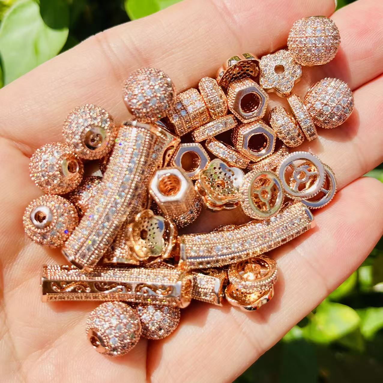 45Pcs/lot Zirconia Pave Copper - Women Accessories Bracelet บทวิจารณ์และราคา