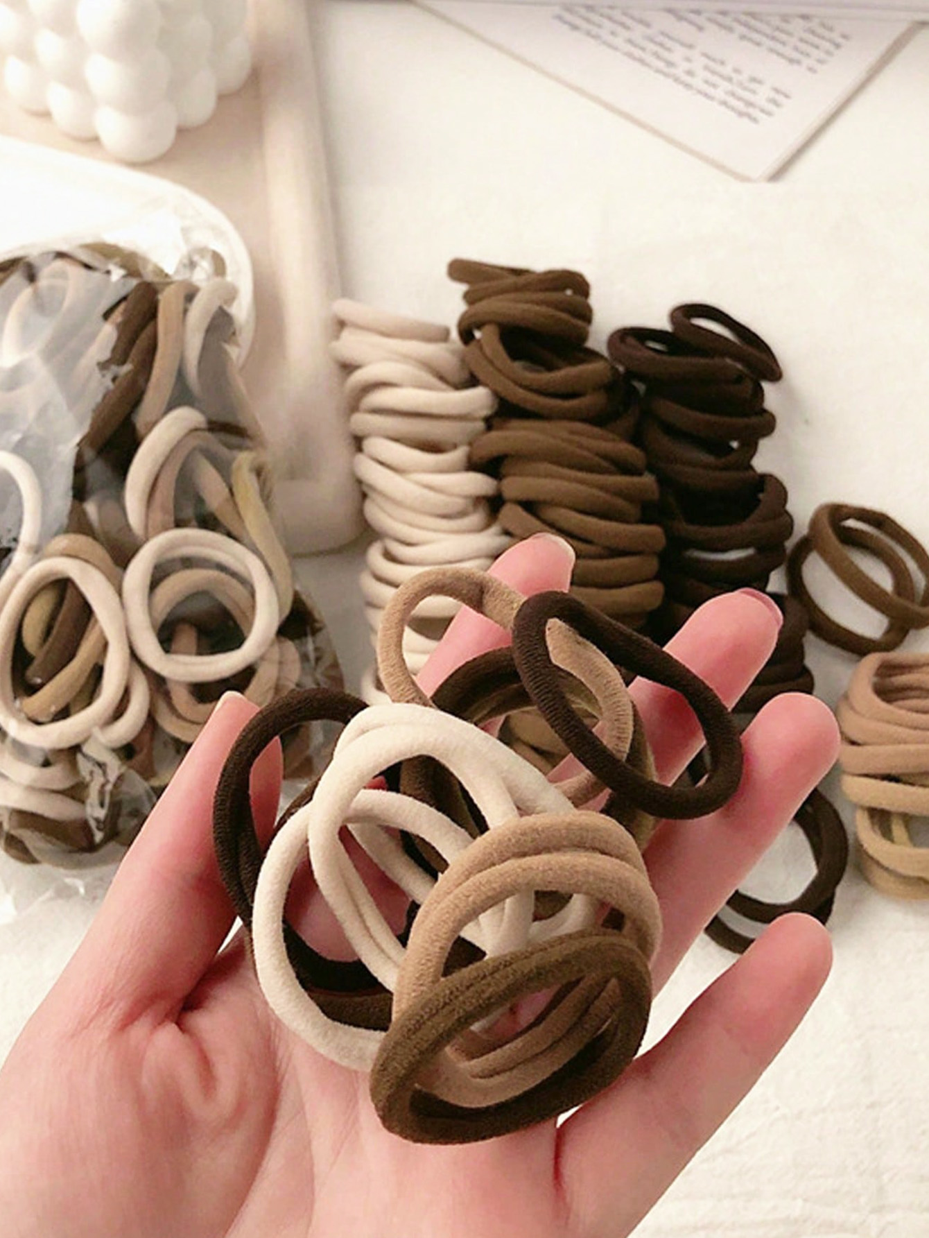 50pcs Khaki Nude Invisible Hai - Women Accessories Gift Box บทวิจารณ์และราคา