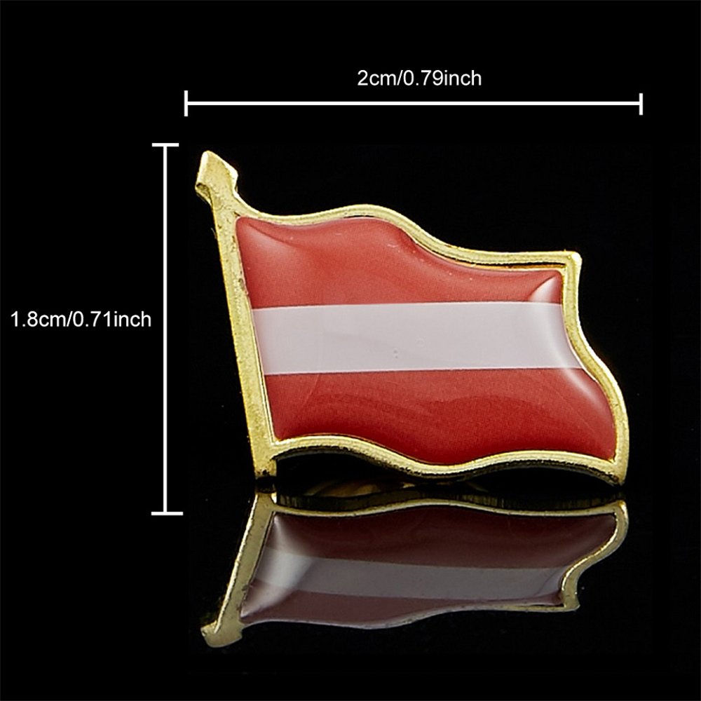Austria Waving National Epoxy  - Brooch Pin Gold บทวิจารณ์และราคา
