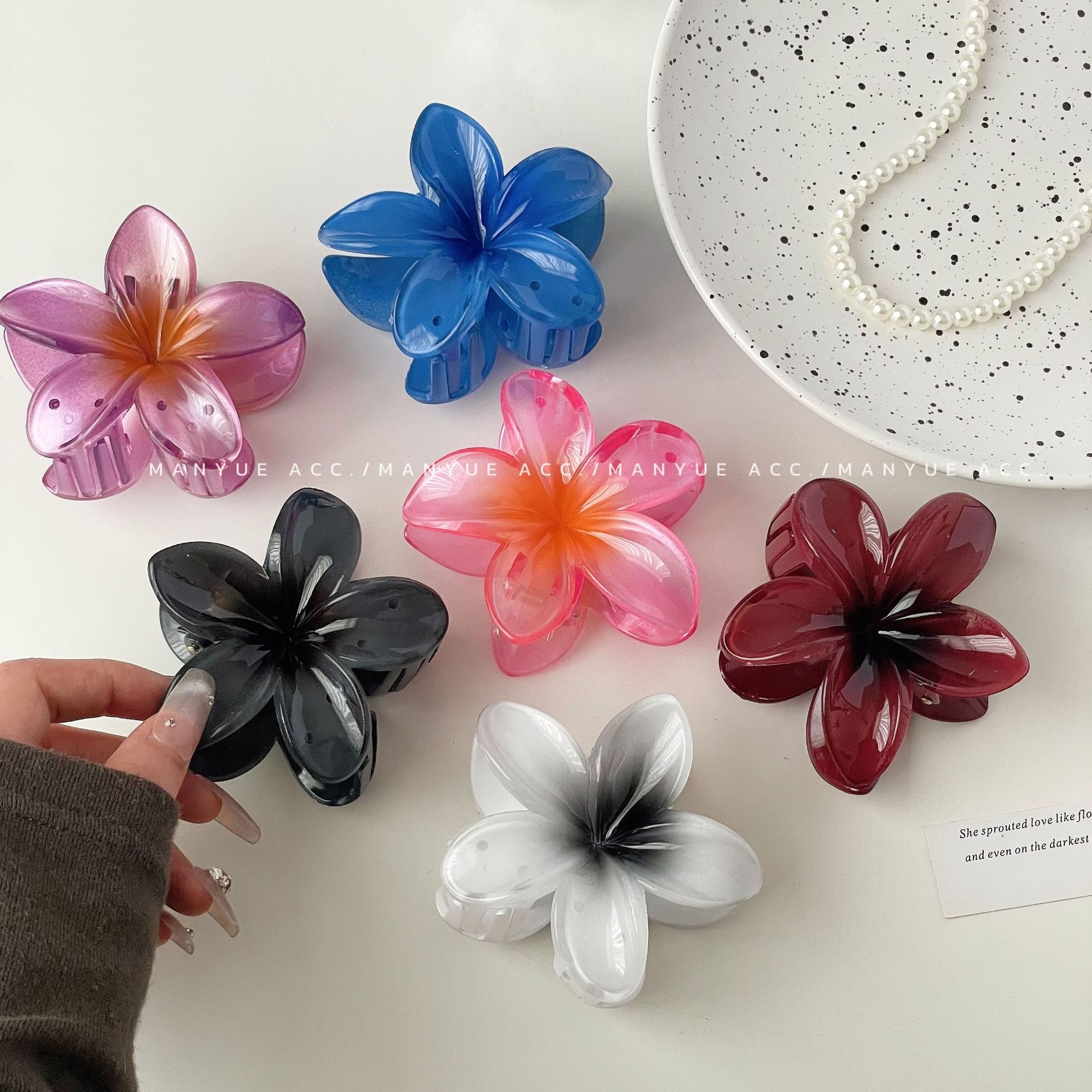 Hawaiian Gradient Hair Clips F - Hair Claw Clip Set บทวิจารณ์และราคา