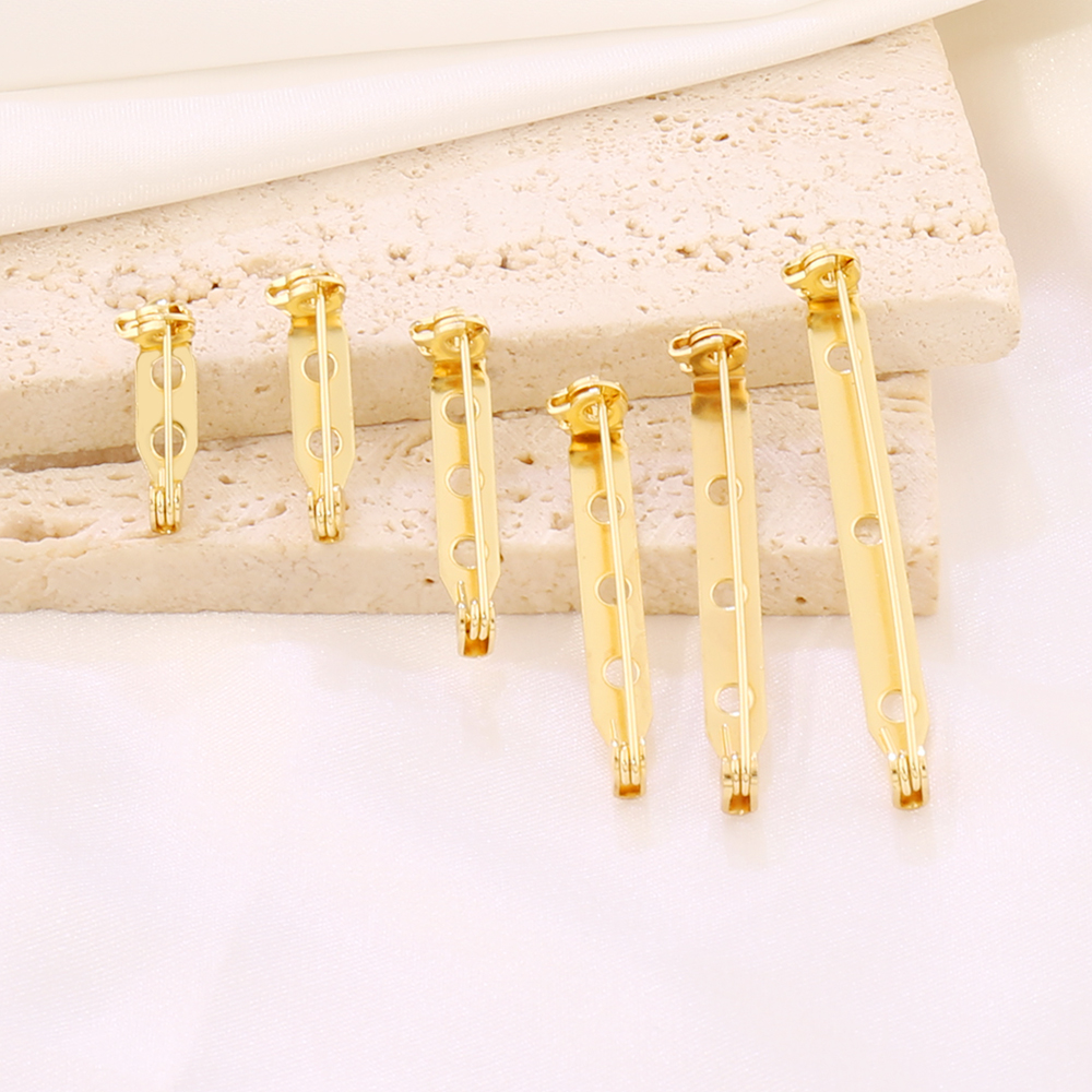 10pcs 17-45mm Brooch Clip Base - Brooch Pin Gold บทวิจารณ์และราคา