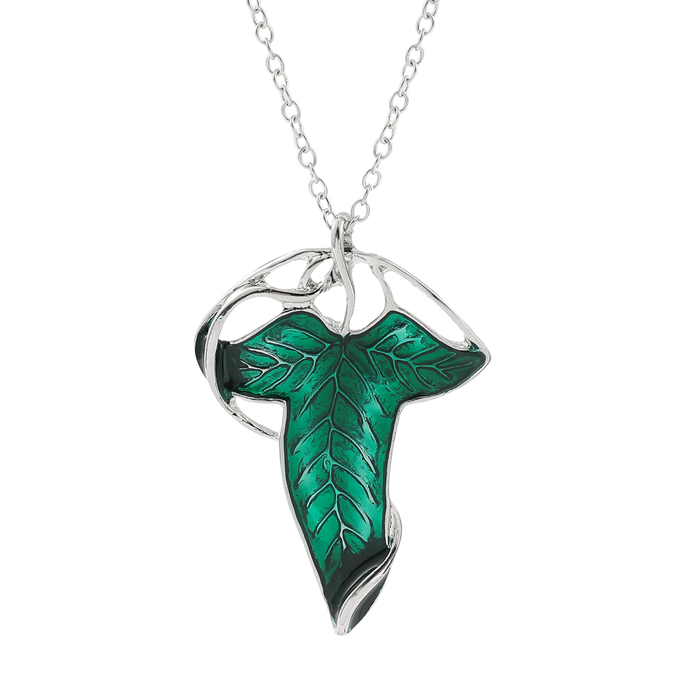Vintage Green Leaf Pendant Nec - Women Accessories Chain บทวิจารณ์และราคา