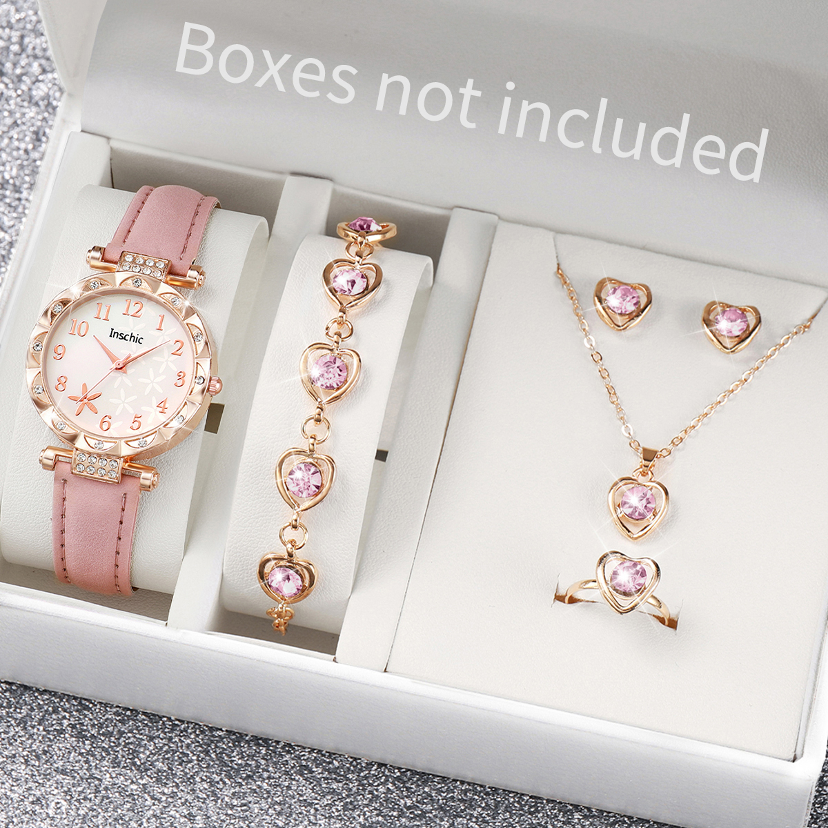 5/6PCS Fashion Rhinestone Wome - Women Accessories Gift Box บทวิจารณ์และราคา