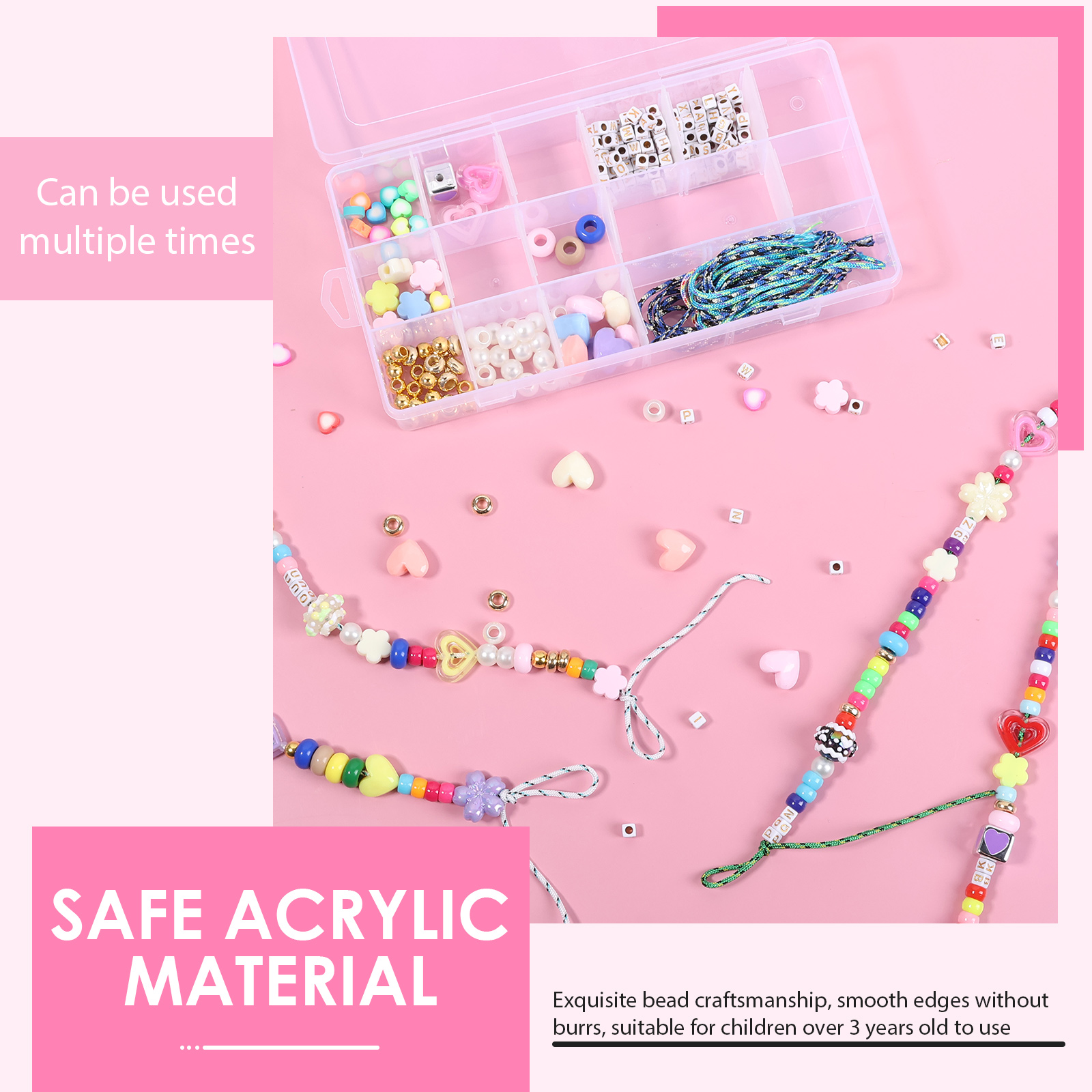 421PCS Beaded Keychain Making  - Women Accessories Chain บทวิจารณ์และราคา