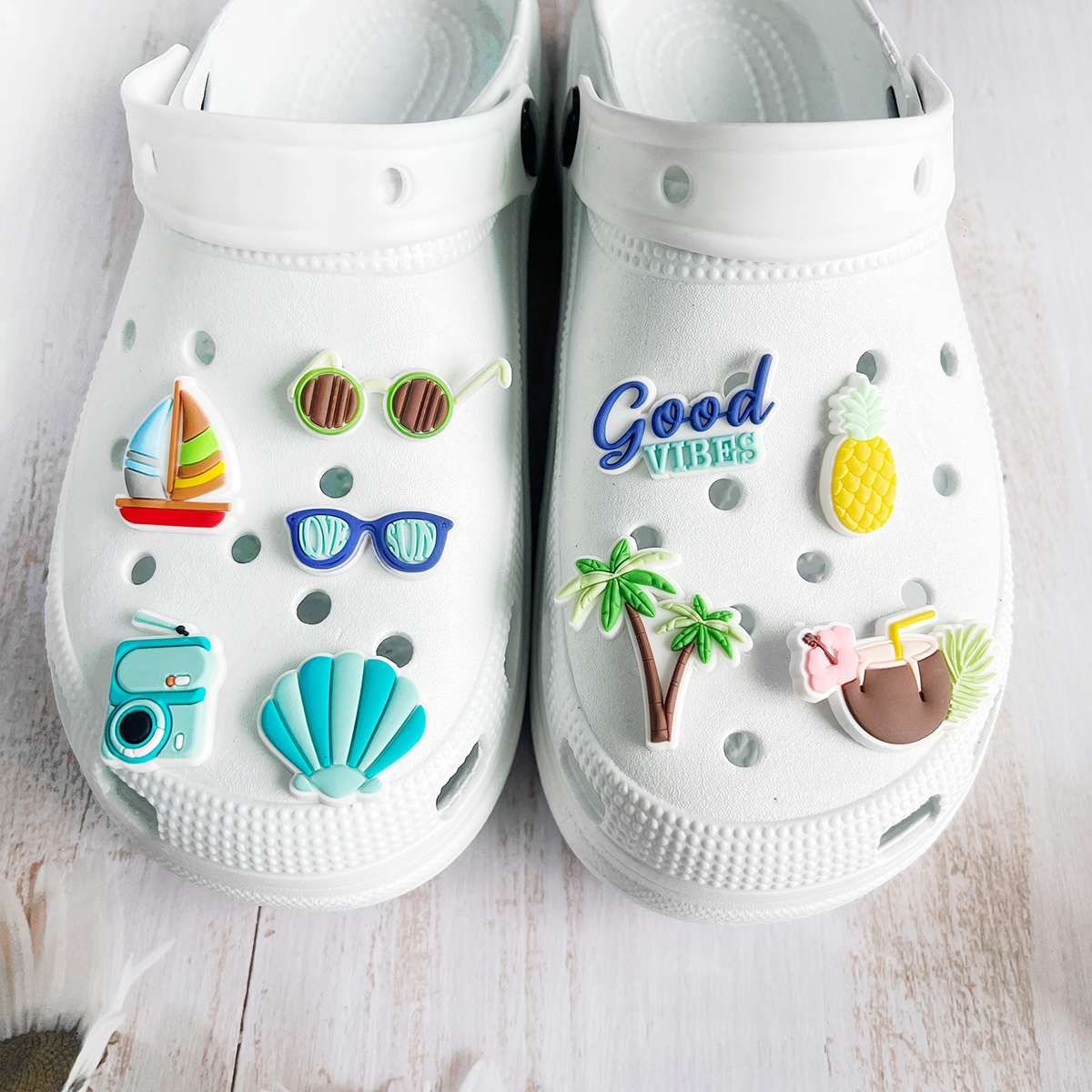 Summer Beach Coco Shoe Charms  - Women'S Accessories For Crocs บทวิจารณ์และราคา