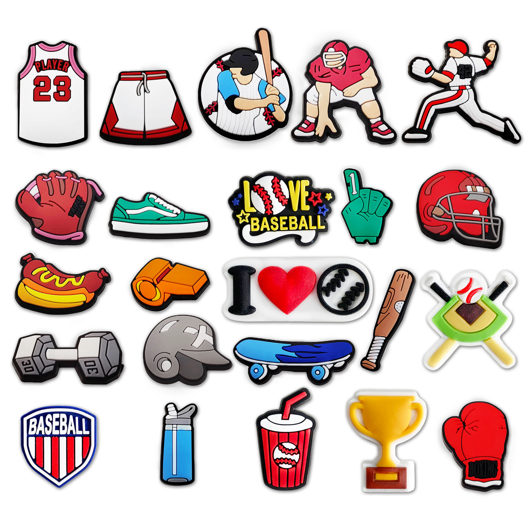Hot 1Pcs PVC Love Baseball Sho - Women'S Accessories For Crocs บทวิจารณ์และราคา