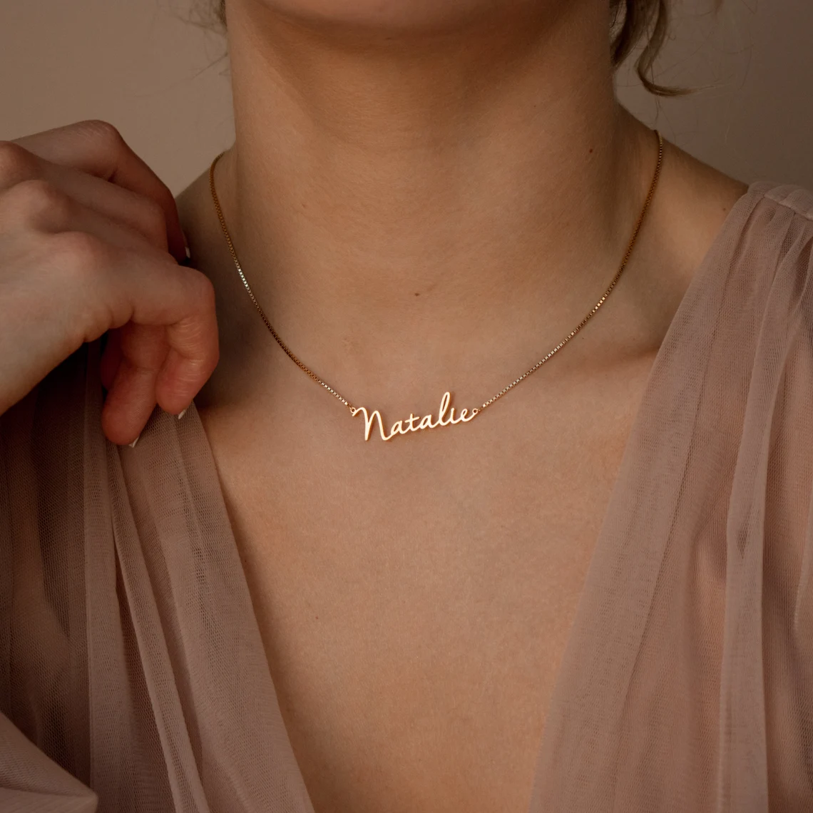 Personalised Gold Name Necklac - Women Accessories Gift Box บทวิจารณ์และราคา
