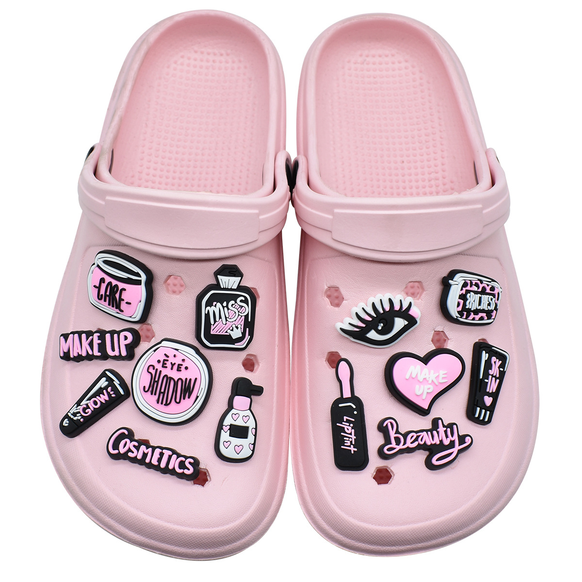 Pink Beauty Makeup Shoe Charms - Women'S Accessories For Crocs บทวิจารณ์และราคา