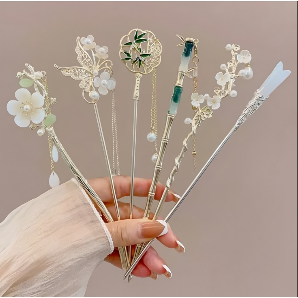 1/6pcs Elegant Chinese Style T - Women'S Accessories Designer บทวิจารณ์และราคา