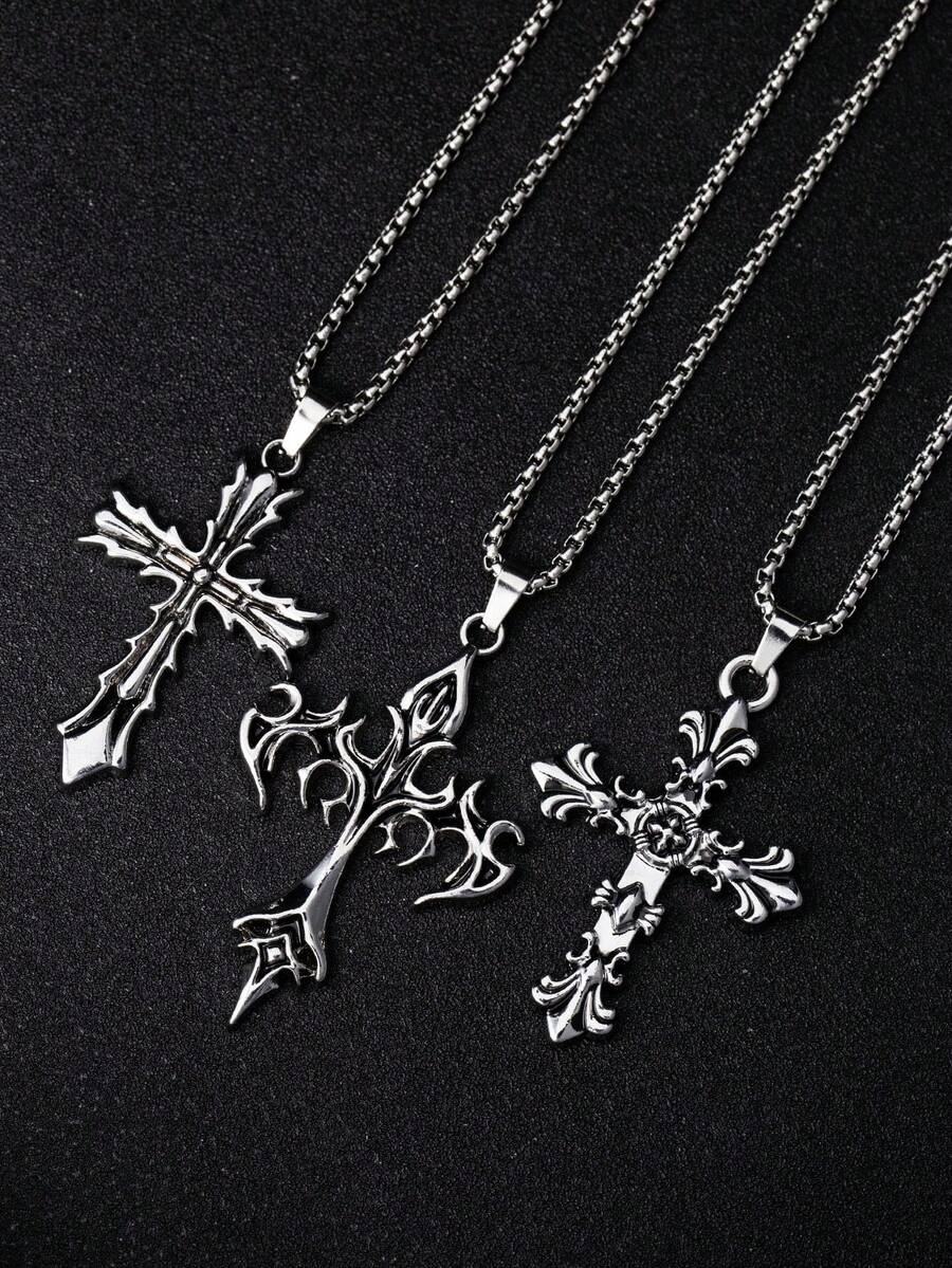 1pc Vintage Gothic Style Cross - Women Accessories Chain บทวิจารณ์และราคา