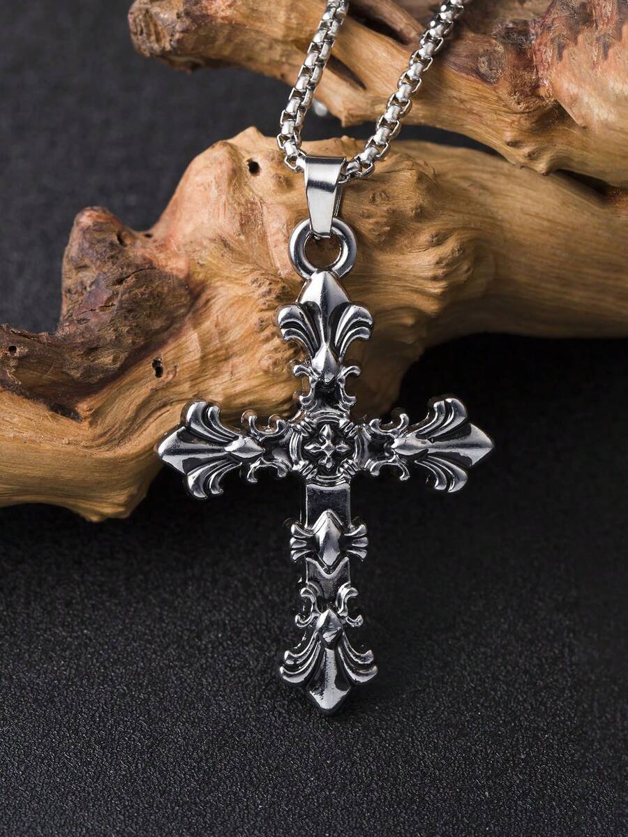 1pc Vintage Gothic Style Cross - Women Accessories Chain บทวิจารณ์และราคา