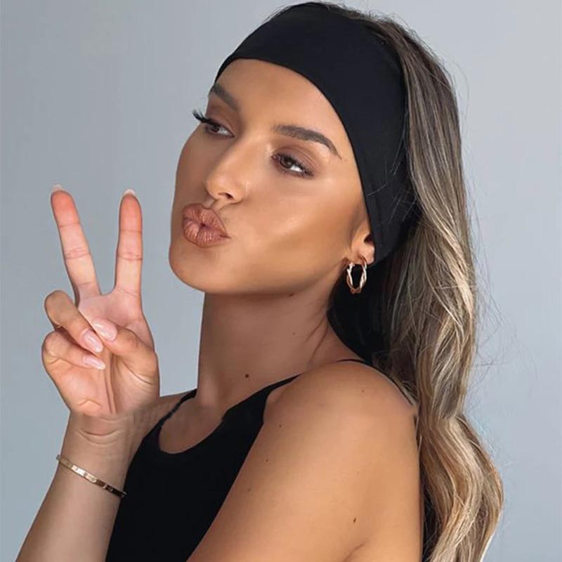 New Colorful Elastic Headband  - Women Accessories Online บทวิจารณ์และราคา
