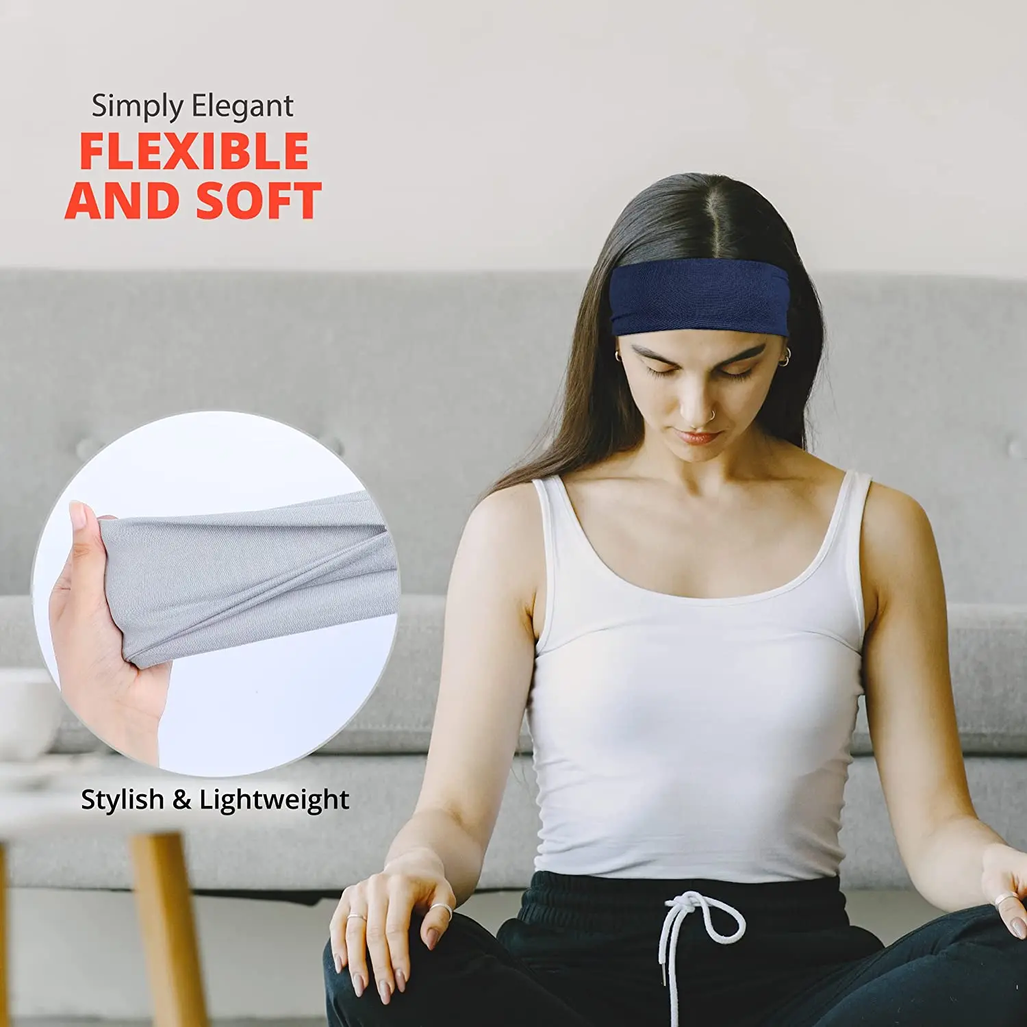 New Colorful Elastic Headband  - Women Accessories Online บทวิจารณ์และราคา