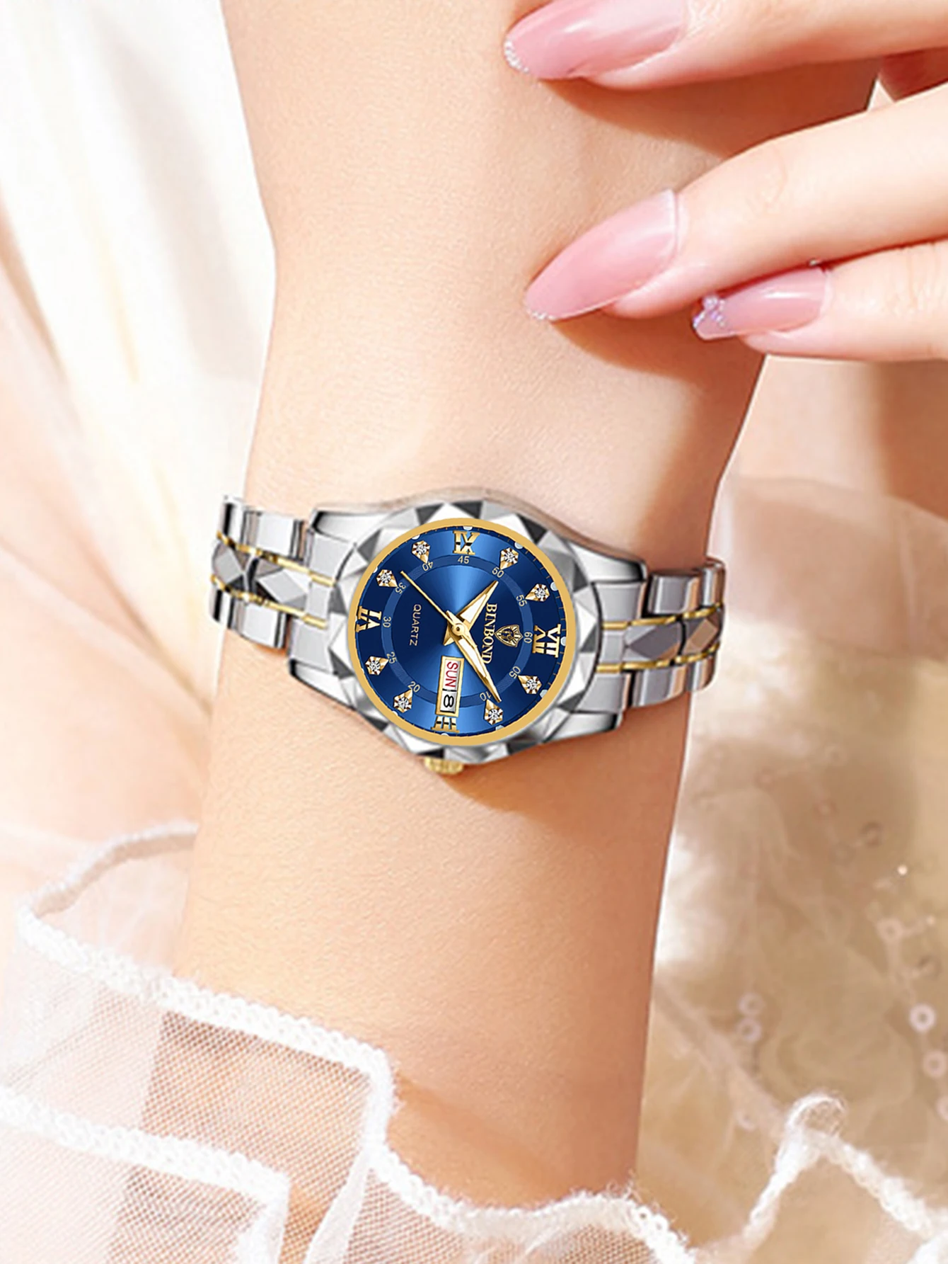 BINBOND 2pcs/Set Couple Watche - Women Accessories Display บทวิจารณ์และราคา