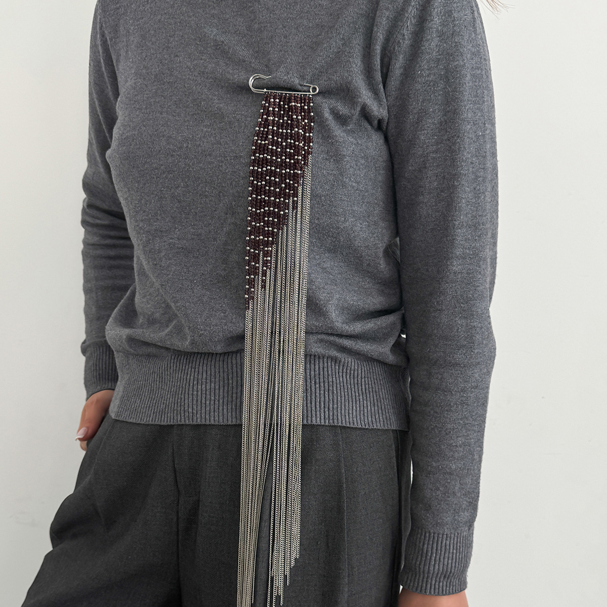 Silver Color Tassel Chain Broo - Women Accessories Chain บทวิจารณ์และราคา