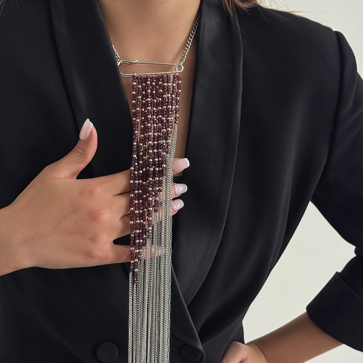 Silver Color Tassel Chain Broo - Women Accessories Chain บทวิจารณ์และราคา