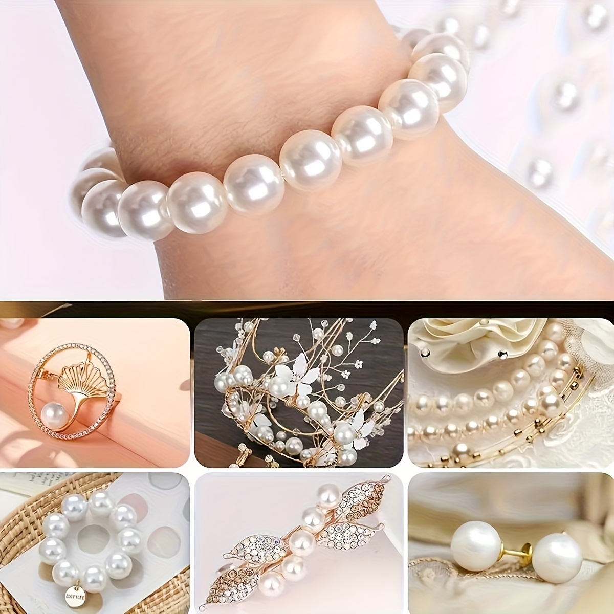 1388pcs 4/6/8/10mm  Black, whi - Women Accessories Bracelet บทวิจารณ์และราคา