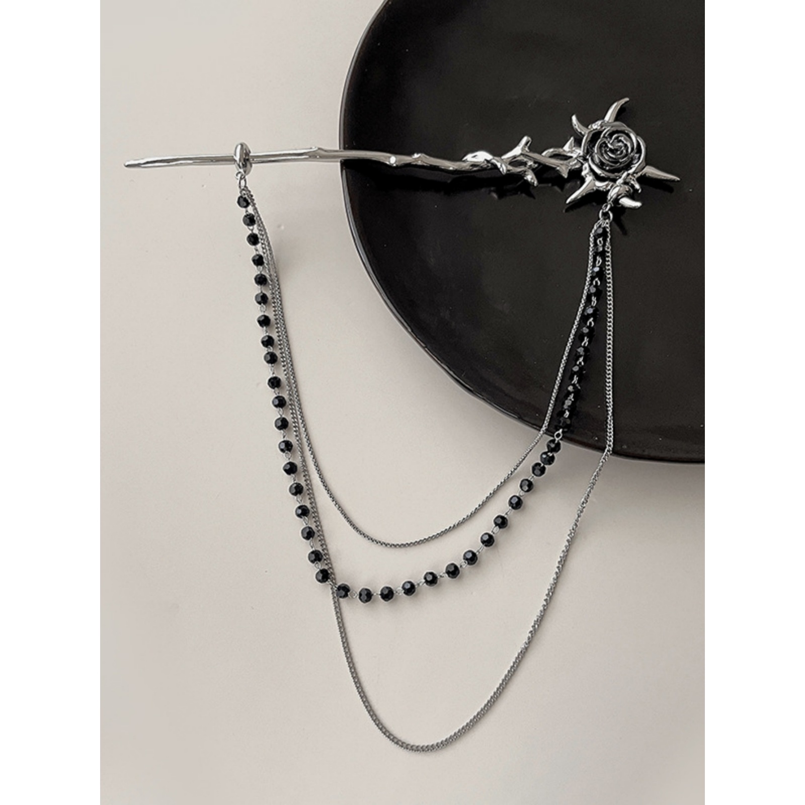 1PC Gothic Punk Thorn Rose Tas - Women Accessories Chain บทวิจารณ์และราคา
