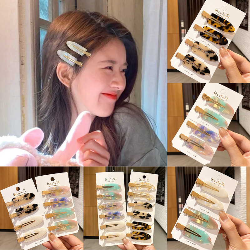 3/4pcs Leopard Acetate Hair Si - Women Accessories Online บทวิจารณ์และราคา
