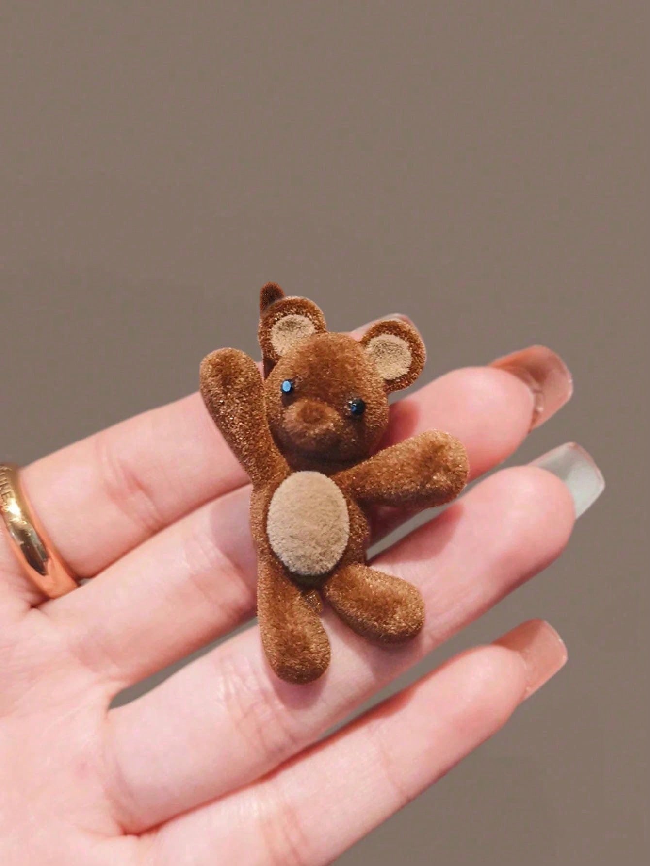 Cute Velvet Bear Hair Clip For - Hair Claw Clip Set บทวิจารณ์และราคา