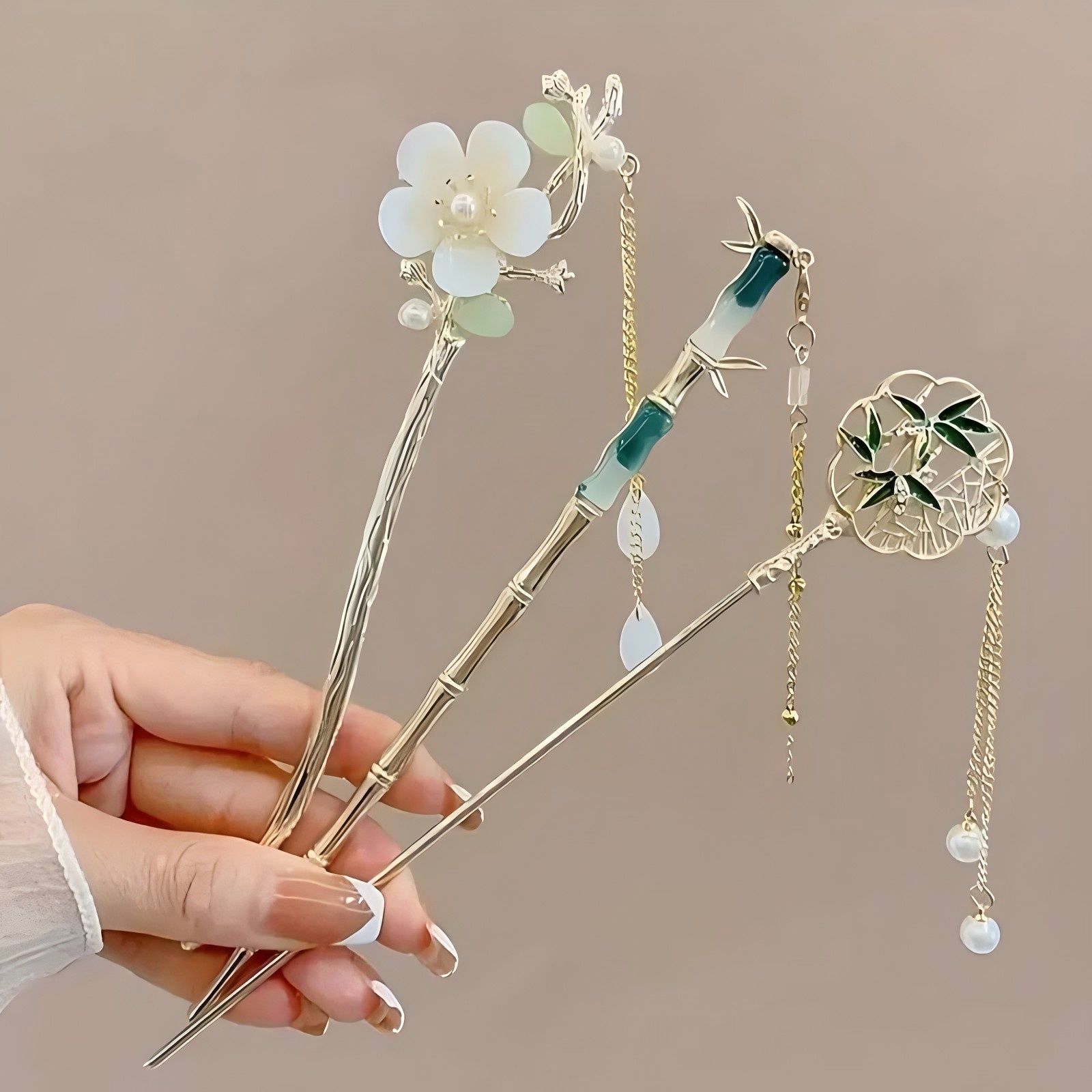 1/6pcs Elegant Chinese Style T - Women'S Accessories Designer บทวิจารณ์และราคา