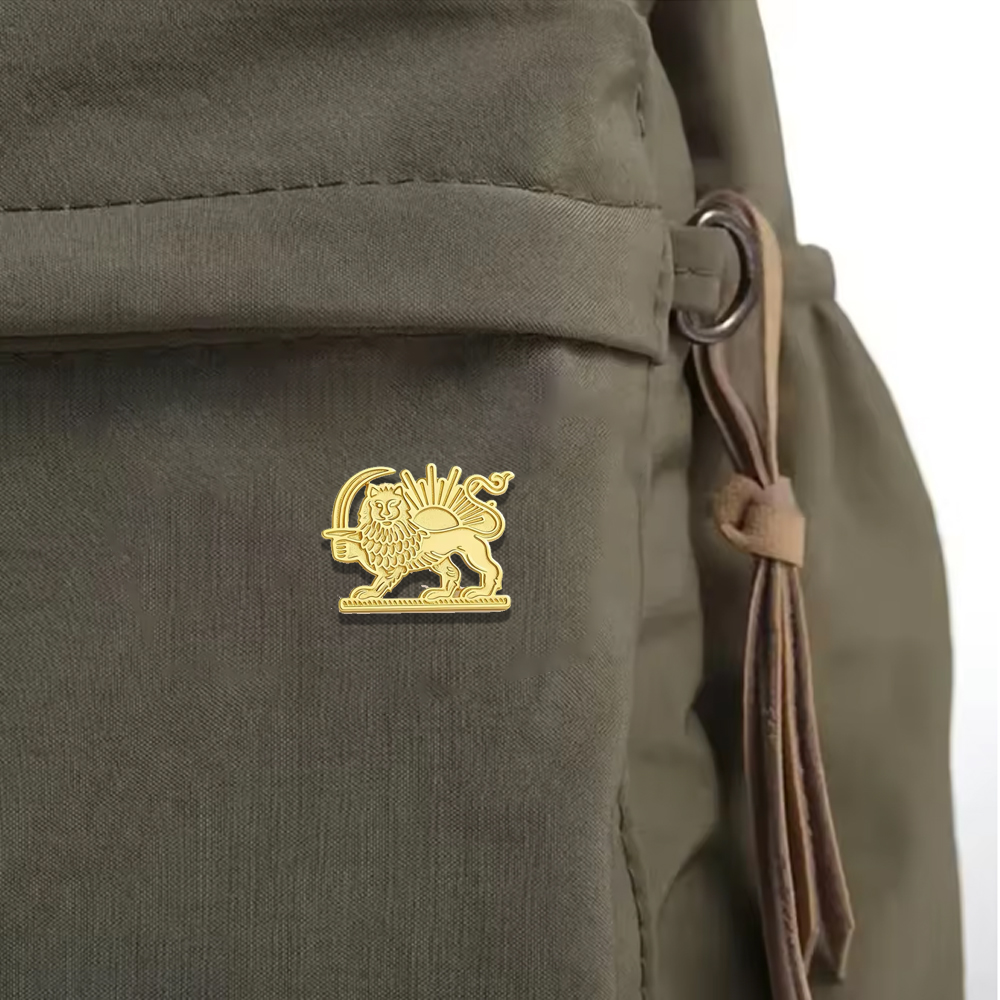 HIPEE Iran Lion Sun Pin Brooch - Brooch Pin Gold บทวิจารณ์และราคา