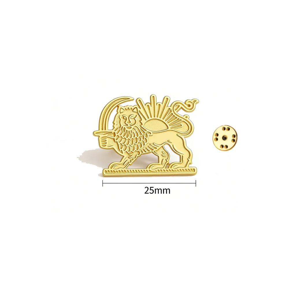 HIPEE Iran Lion Sun Pin Brooch - Brooch Pin Gold บทวิจารณ์และราคา
