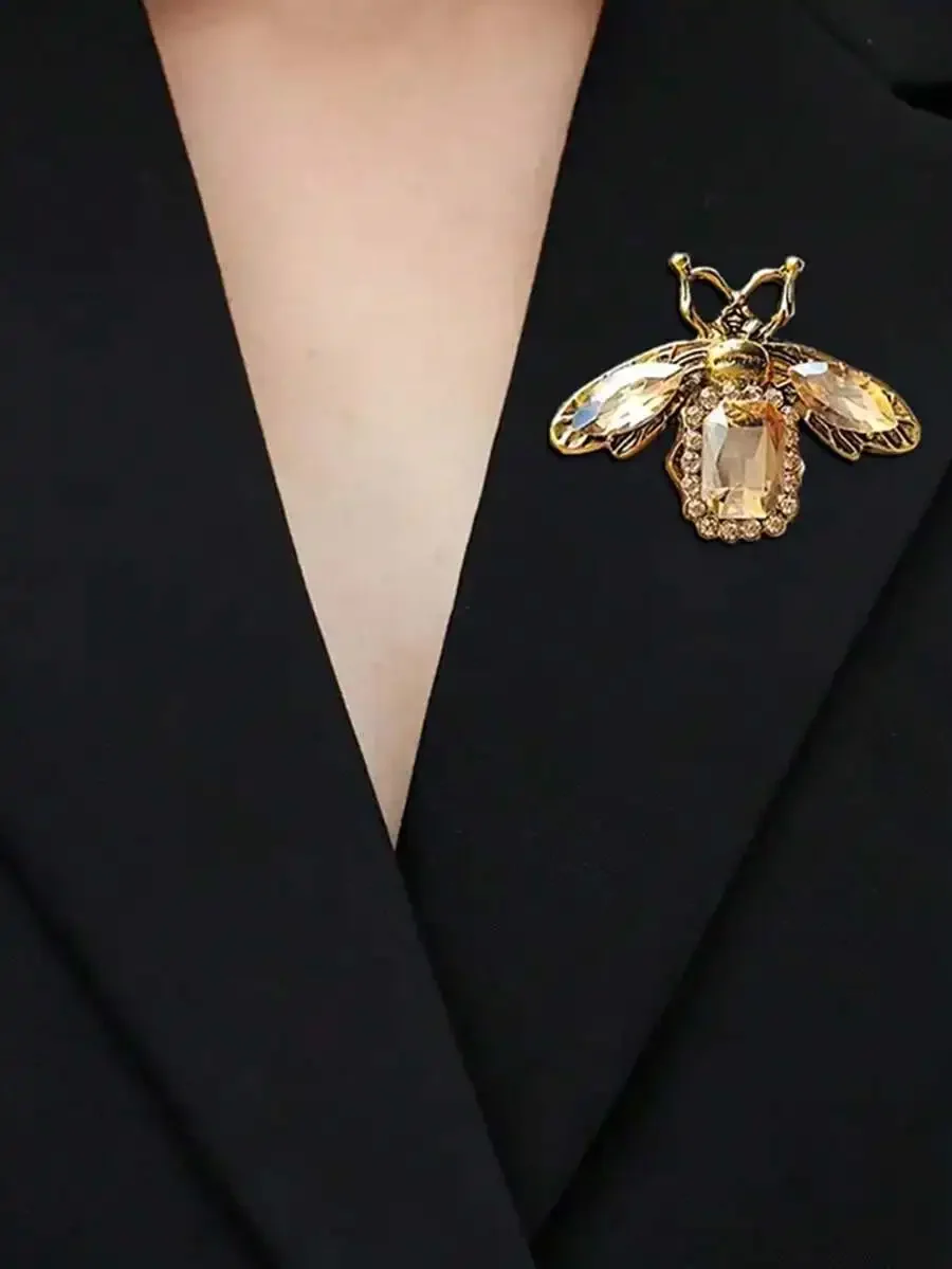 1pc Vintage Baroque Bee Brooch - Brooch Pin Gold บทวิจารณ์และราคา