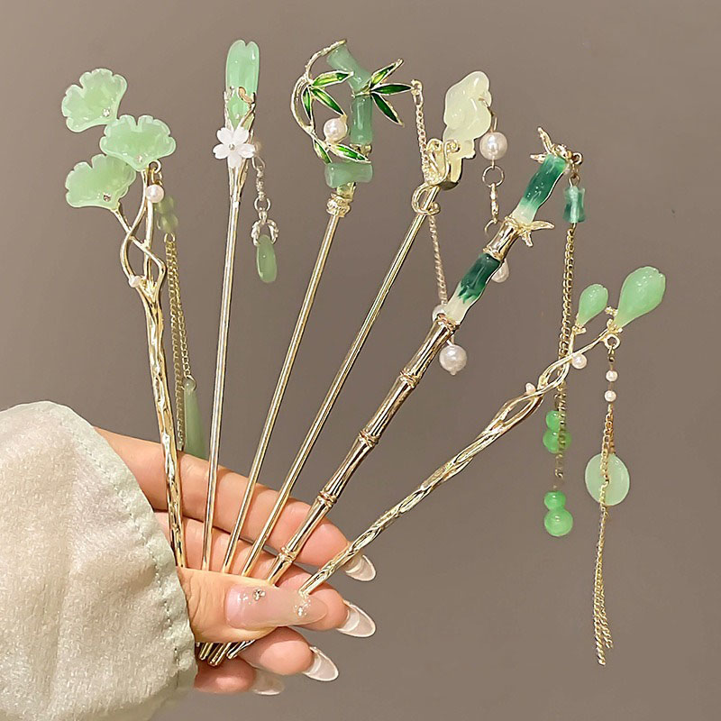 1pc Elegant Chinese Style Gree - Women'S Accessories Designer บทวิจารณ์และราคา